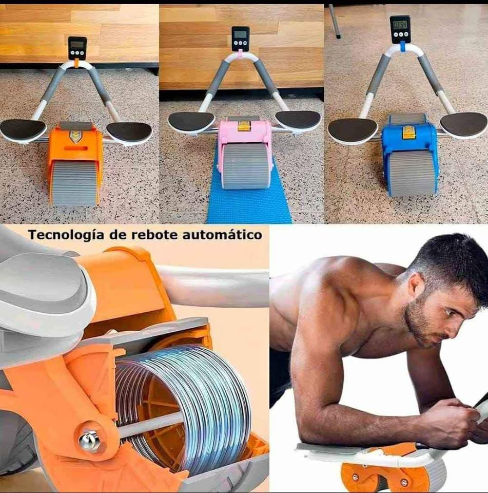 RODILLO ABDOMINAL CON REBOTE AUTOMATICO